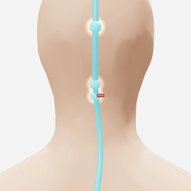 Huyệt Á Môn — trên da