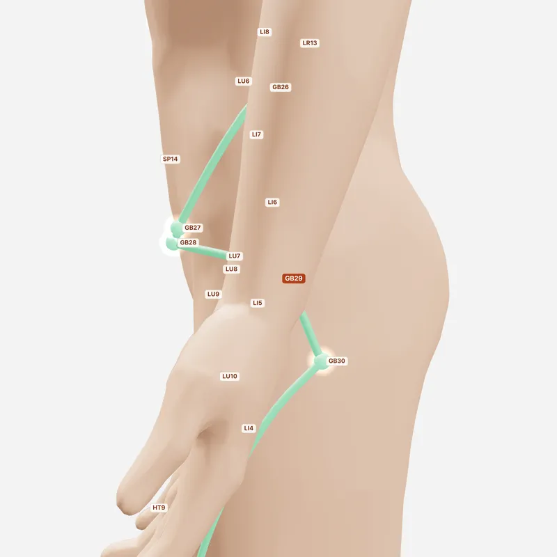 Huyệt Cư Liêu — huyệt lân cận