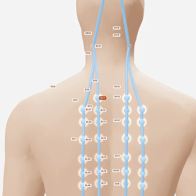 Huyệt Đại Trử — huyệt lân cận