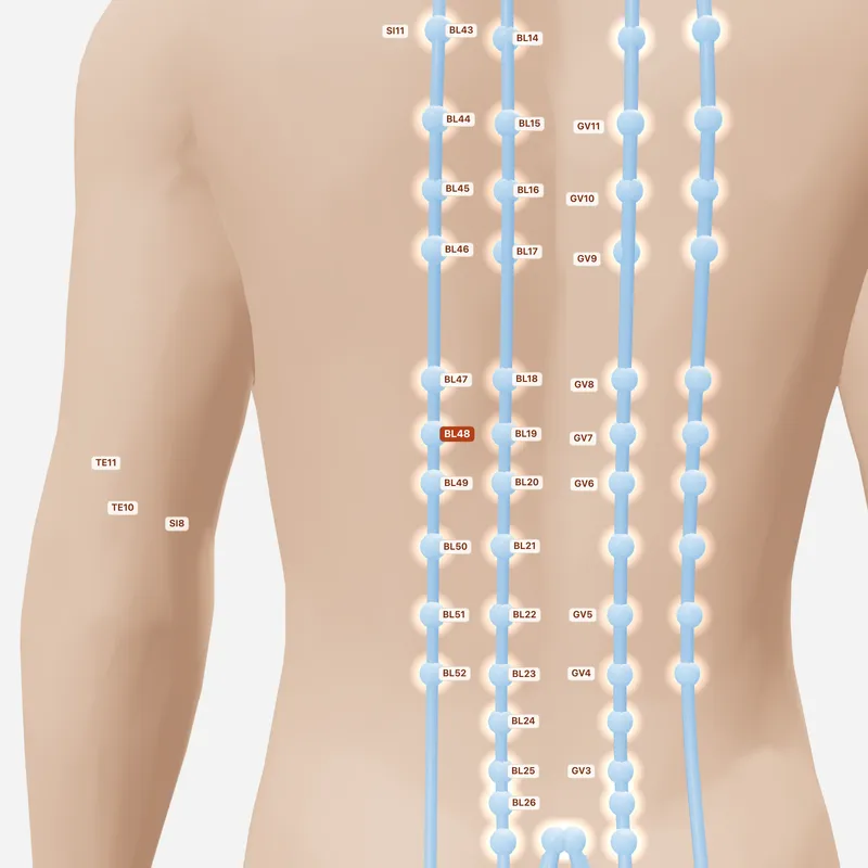 Huyệt Dương Cương — huyệt lân cận