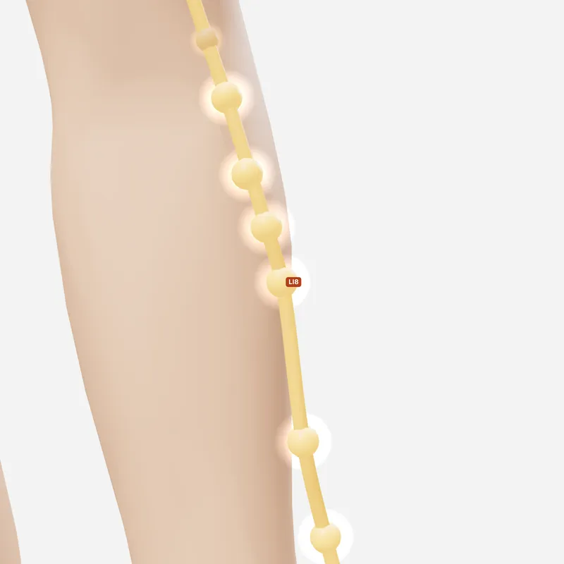Huyệt Hạ Liêm — trên da