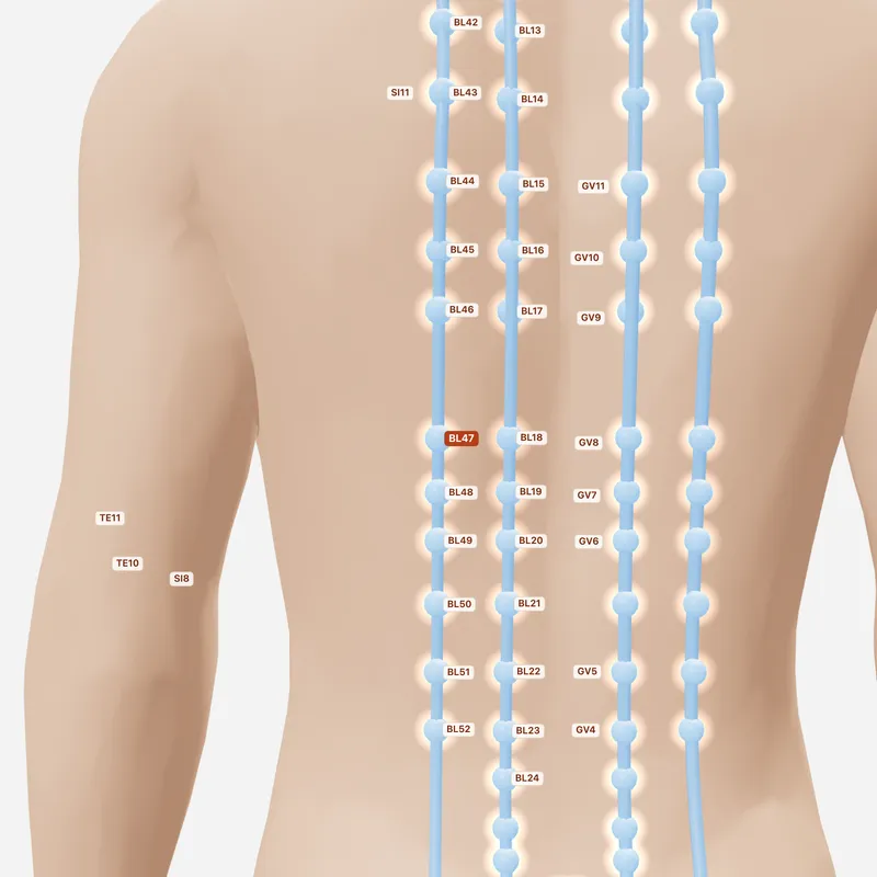 Huyệt Hồn Môn — huyệt lân cận