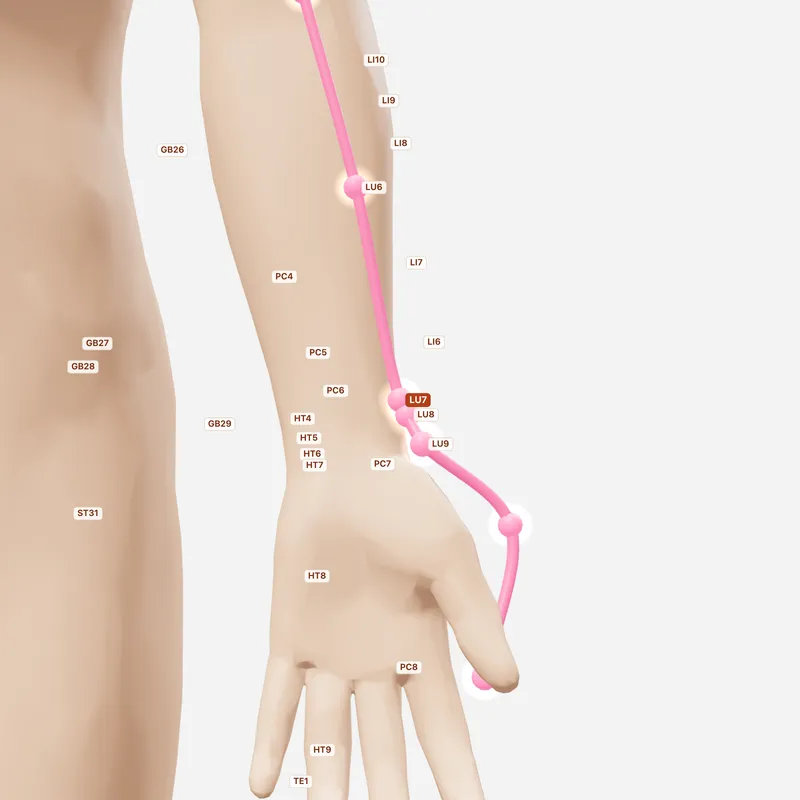 Huyệt Liệt Khuyết — huyệt lân cận