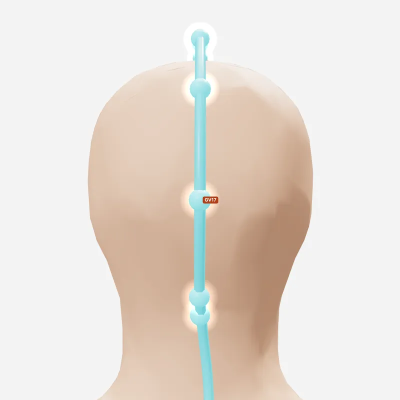 Huyệt Não Hộ — trên da