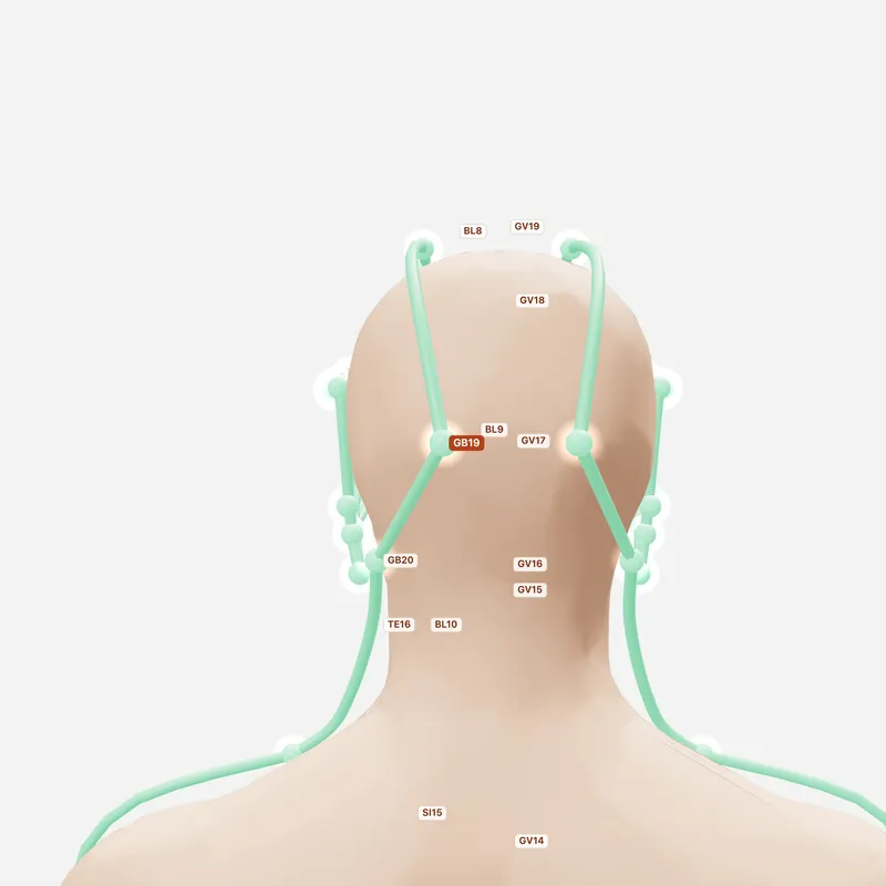 Huyệt Não Không — huyệt lân cận