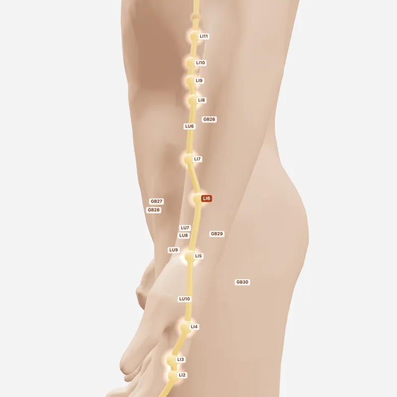 Huyệt Thiên Lịch — huyệt lân cận