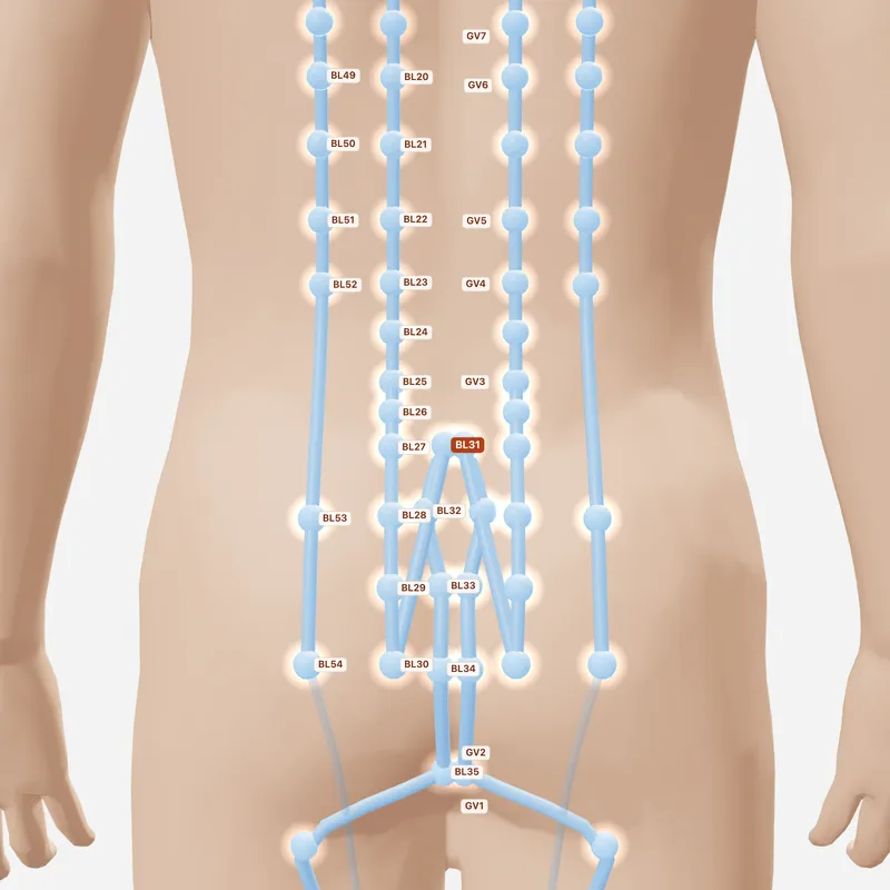 Huyệt Thượng Liêu — huyệt lân cận