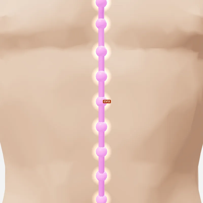 Huyệt Thượng Quản — trên da