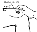 Sơ đồ huyệt Huyết Hải